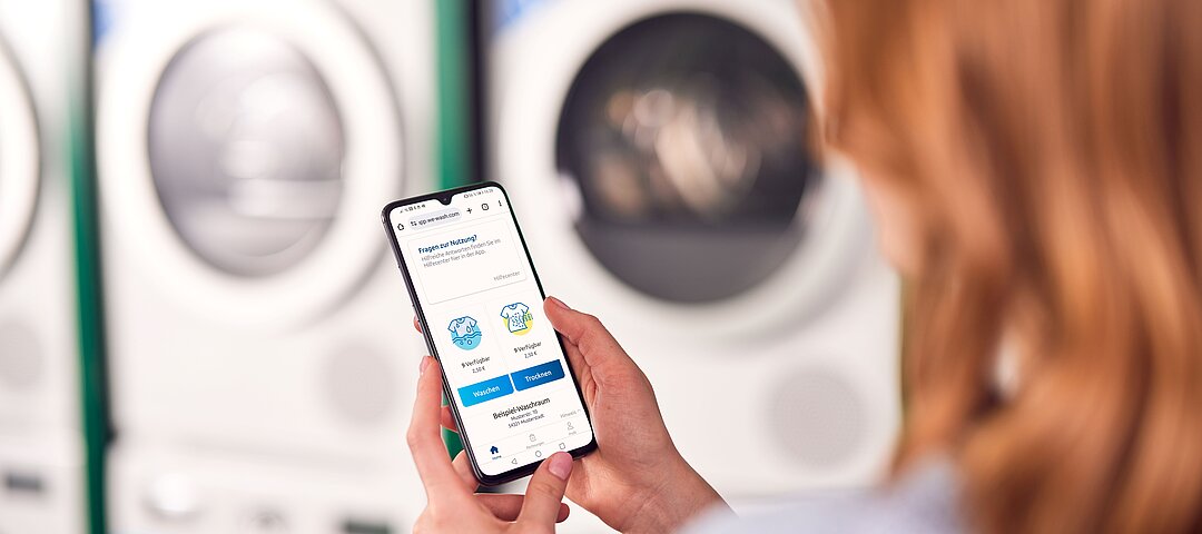 Waschen im Apartmentbetrieb geht jetzt auch via QR-Code und ohne Registrierung. © WeWash