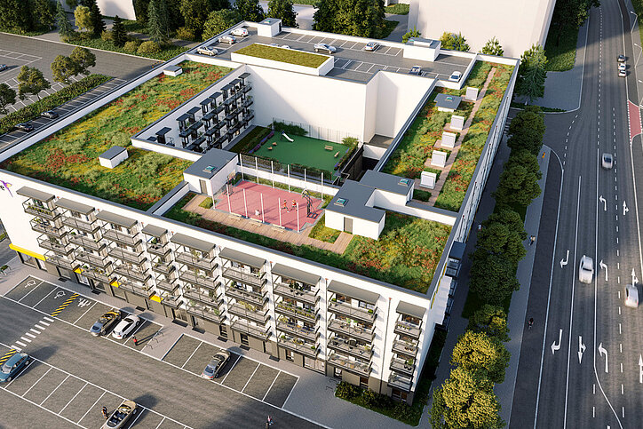 Im Rostocker Quartier Südtor bietet i Live künftig Apartments für Studierende und Fachkräfte. © i Live Group GmbH Im Rostocker Quartier Südtor bietet i Live künftig Apartments für Studierende und Fachkräfte. © i Live Group GmbH