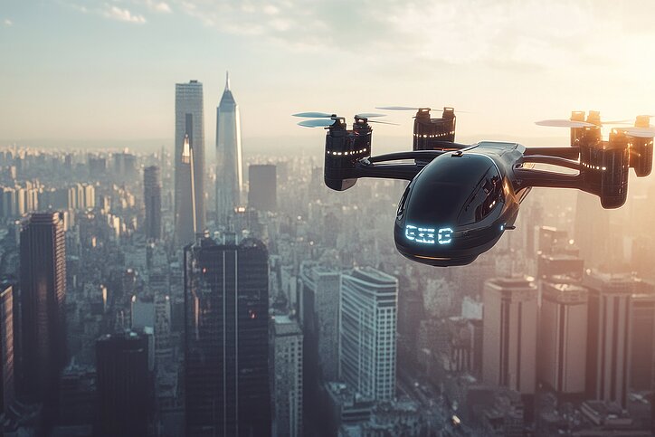 Flugtaxis, Robotern und autonome Fahrzeugen gehören zu den künftigen Schlüsselindustrien, vor allem auch möglicherweise in Europa. © AdobeStock_uu