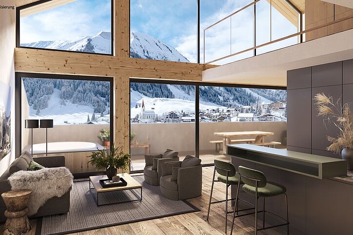 Visualisierung Apartment Berwanger Hof Tirol
